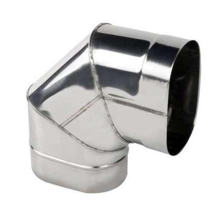 Колено овал. сечения (Отвод) 90 из нерж. ст. 304-1,0 мм, вертикаль. купить в Слуцке