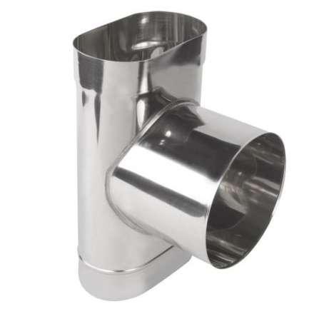 Тройник овальный 90 из нерж. ст. 304-1,0 мм купить в Слуцке