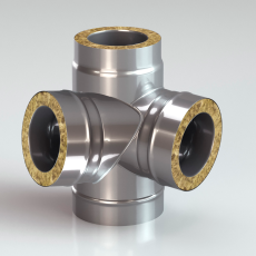 Сэндвич-четверник 90 AISI 304/430-0.5, изол. 50 мм купить в Слуцке