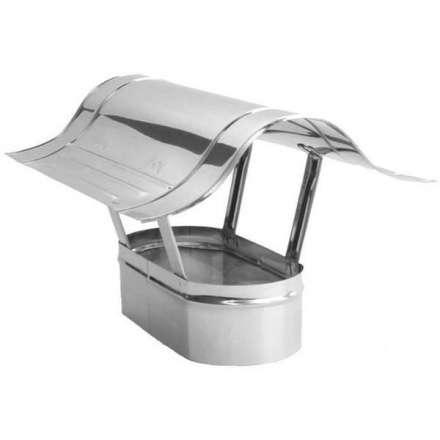 Зонт овальный для дымохода из нерж. ст. 304-0,5 мм купить в Слуцке