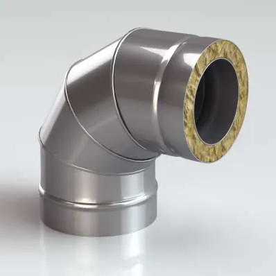 Сэндвич-Колено (Отвод) 90 AISI 430/0,8 мм, изол. 50 мм купить в Слуцке