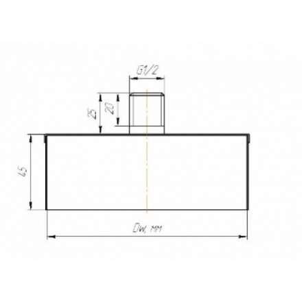 Заглушка с конденсатоотводом КПД ЧЕРНЫЙ в Слуцке
