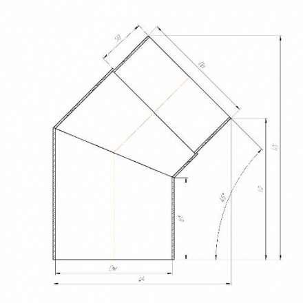 Отвод 45° КПД ЧЕРНЫЙ в Слуцке