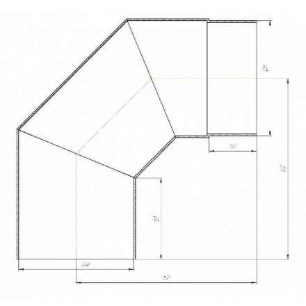 Отвод 90° КПД ЧЕРНЫЙ в Слуцке