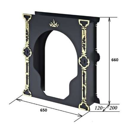 Портал Царь-печи средний стальной в Слуцке