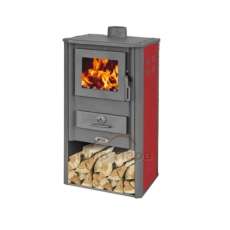 Печь-камин Blist Oganj LM стальная дверца красная фото в Слуцке