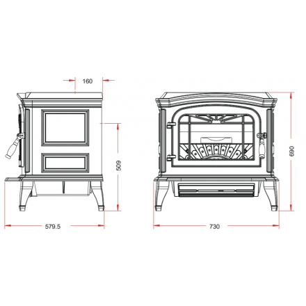 Купить Печь-камин Invicta Bradford белая эмаль в интерьере чугунная в Слуцке в Слуцке
