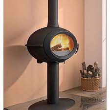 Купить Печь-камин Invicta Brio в интерьере чугунная в Слуцке в Слуцке