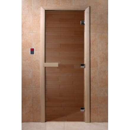 Стеклянная дверь для бани Doorwood Теплый день 1900x700 (стекло 8 мм, 3 петли) в Слуцке