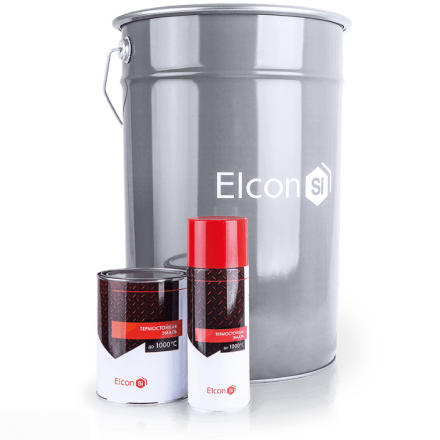 Термостойкая эмаль Elcon, аэрозоль 520 мл (чёрная) в Слуцке