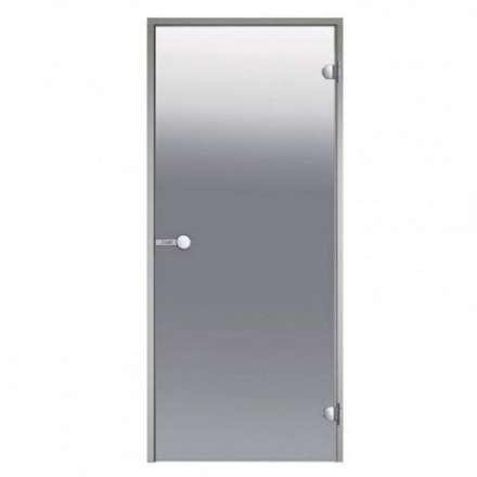 Дверь для бани стеклянная Harvia 7/19 коробка алюминий, стекло сатин в Слуцке