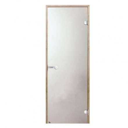 Дверь для бани стеклянная Harvia 7/19 коробка ольха, сатин в Слуцке