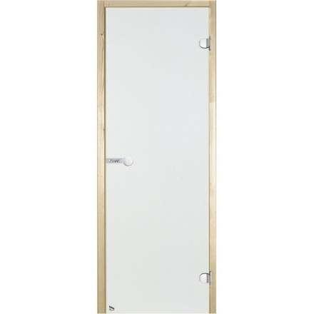 Дверь для бани стеклянная Harvia 7/19 коробка ольха, прозрачная в Слуцке