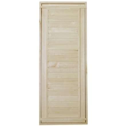 Дверь для бани ComfortProm 700x1800 осина деревянная глухая с фольгой в Слуцке