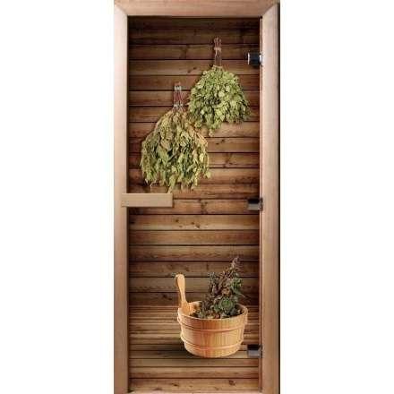 Дверь для сауны Doorwood с фотопечатью A004 1900x700 в Слуцке