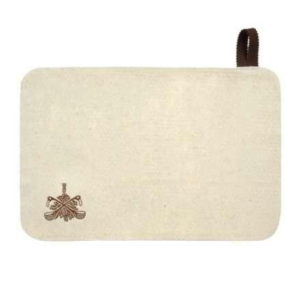 Коврик белый с вышитым логотипом, войлок 100%, 41416 купить в Слуцке