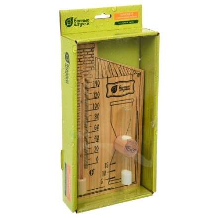 Термометр с песочными часами для бани и сауны 18036 в Слуцке