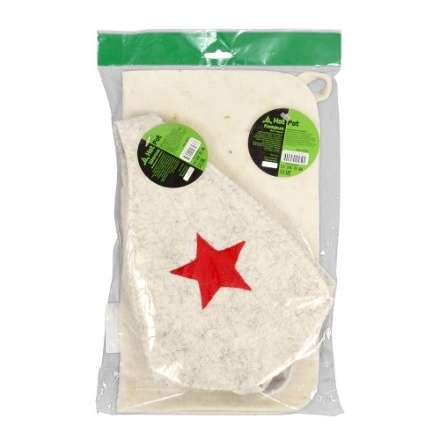 Набор из двух предметов (Шапка Будёновка белая, коврик) 41128 в Слуцке