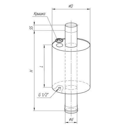 Бак Ferrum Комфорт круглый на трубе 72 л в Слуцке