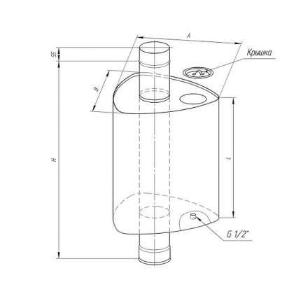 Бак Ferrum Комфорт треугольный на трубе 67 л в Слуцке