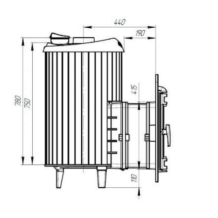 Печь банная ProMetall Атмосфера L в ламелях Окаменевшее дерево в Слуцке