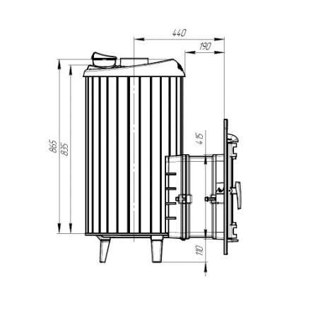 Печь банная ProMetall Атмосфера XL в ламелях Россо Леванто в Слуцке