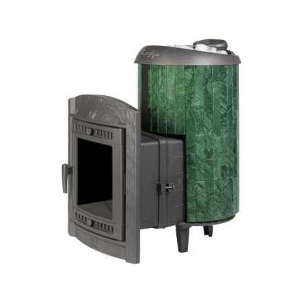 Печь банная ProMetall Атмосфера L+ в ламелях Верде Гватемала наборный рисунок Амазонка бай фото в Слуцке