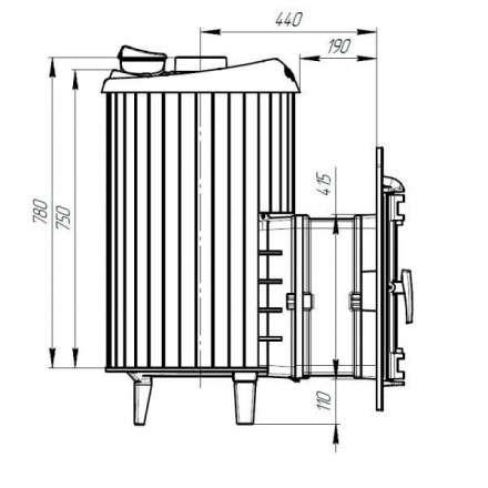 Печь банная ProMetall Атмосфера L+ в ламелях Жадеит наборный рисунок в Слуцке
