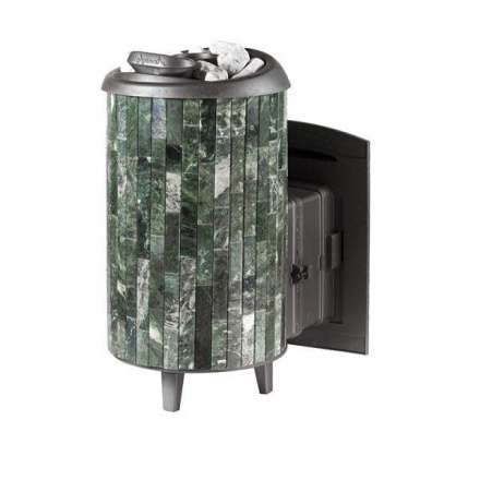 Печь банная ProMetall Атмосфера XL+ в ламелях из натурального камня Змеевик в Слуцке