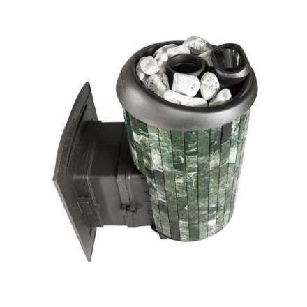 Печь банная ProMetall Атмосфера XL+ в ламелях из натурального камня Змеевик в Слуцке