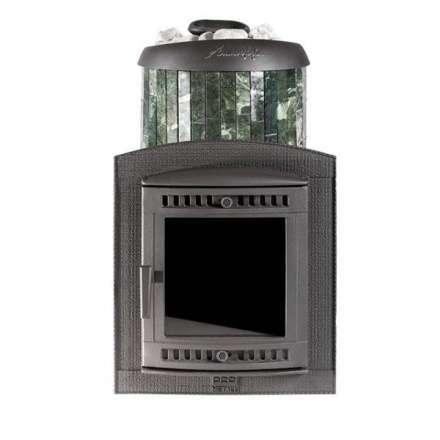 Печь банная ProMetall Атмосфера XL+ в ламелях из натурального камня Змеевик в Слуцке