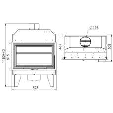 Топка каминная Мета-Бел ТКТ 10.0-05 (в модификации Аврора С) в Слуцке