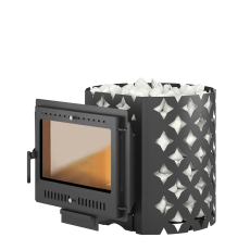 Чугунная печь для бани ЭТНА 24 (Панорама) "М" Амазонка бай фото в Слуцке