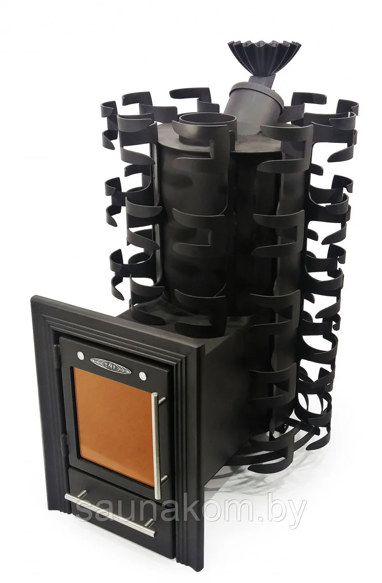 Печь для бани Семирамида Inox Люмина антрацит Амазонка бай фото в Слуцке