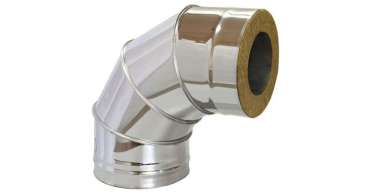 Сэндвич-колено Нерж+Нерж (AISI 430/0,8мм) 90* 4 секции купить в Слуцке