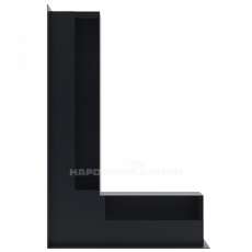 Решетка люфт угловая левая 547х766х90 (черная) в Слуцке