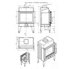Топка каминная ТКТ 10.0-02 (в модификации FENIX 1) в Слуцке