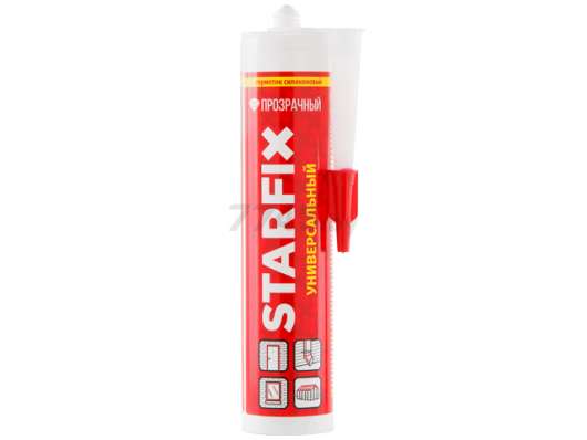 Герметик универсальный STARFIX прозрачный в Слуцке