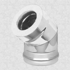 Сэндвич-колено 45° AISI 430 1,0мм/0,5мм, KERALUX купить в Слуцке