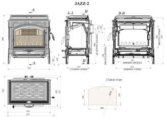 Печь-камин FireWay Jazz II на дровах в Слуцке