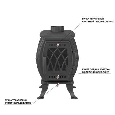 Печь-камин Везувий ВХ-05 Антрацит в Слуцке