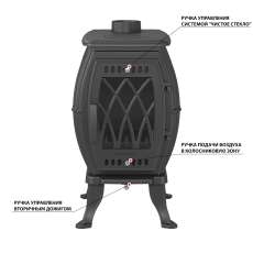 Печь-камин Везувий ВХ-09 Антрацит в Слуцке