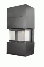 Камин Родос 800 ЧЕРНЫЙ шамот белый в Слуцке