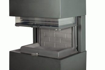 Камин Родос 800 ЧЕРНЫЙ шамот черный в Слуцке