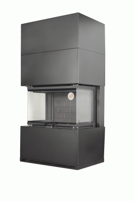 Камин Родос 800 ЧЕРНЫЙ шамот черный в Слуцке