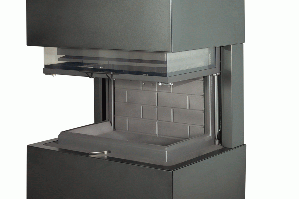 Камин Родос 800 ЧЕРНЫЙ шамот черный в Слуцке