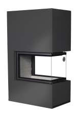 Камин Родос 900 ЧЕРНЫЙ, шамот белый в Слуцке