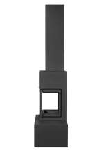 Камин МАДРИД на дровнике Гигант слева черный\белый шамот в Слуцке