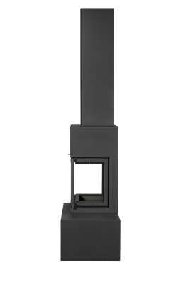 Камин МАДРИД на дровнике Гигант слева черный\белый шамот в Слуцке