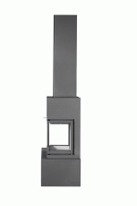 Камин МАДРИД на дровнике Гигант справа черный\белый шамот в Слуцке